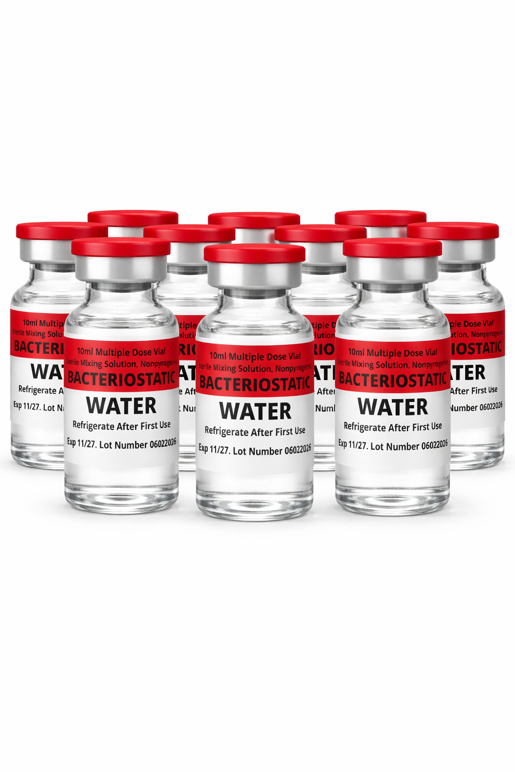 10 x 10ml Bacteriostatic Water. Bac water. Sterile-solution.com