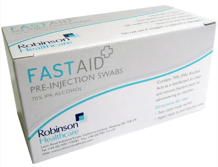 Pre-injection Swabs per Box of 100. - Bacteriostatic-Water-UK