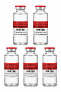 Five 30ml bacteriostatic water vials