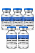 Five 10ml bacteriostatic sodium chloride vials